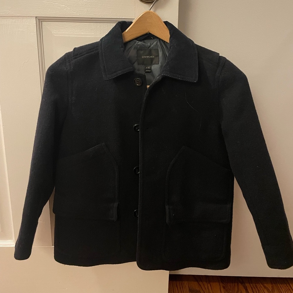 Crewcuts Wool Blended Collared Coat 6-7